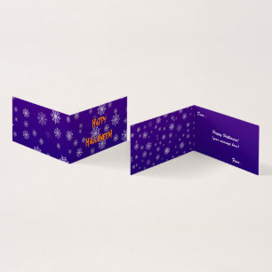 Carte pliée Halloween Spider Web
