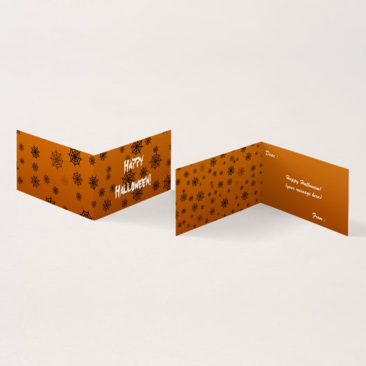 Carte pliée Halloween Spider Web (Inside and Outside)