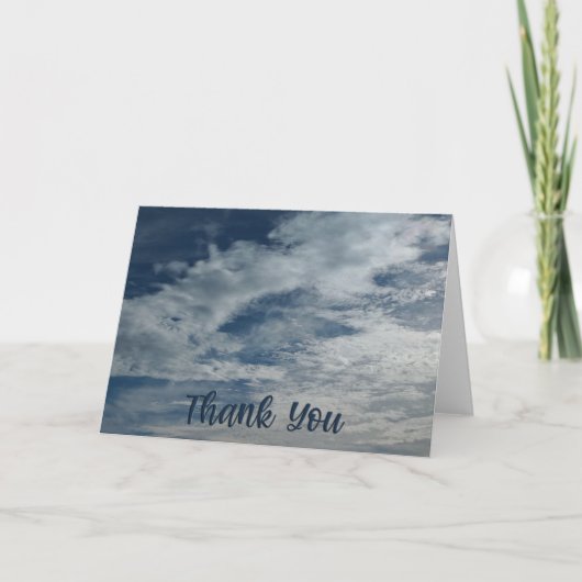 Carte pliée Heavenly Sky Merci 5x7 (Devant)