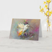 Carte pliée Hummingbird 2 (Fleur jaune)
