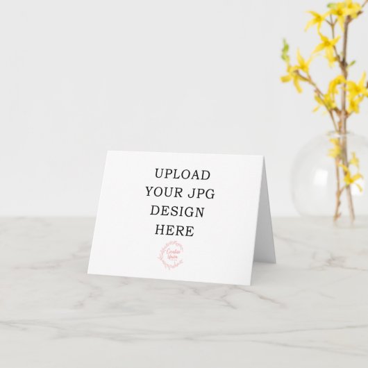 Carte pliée imprimée 4x5.5 (Fleur jaune)