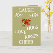 Carte pliée Joy of Christmas (Fleur jaune)