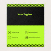 Carte pliée Lime-Green Entrepreneur Petite entrepr (Inside Unfolded)