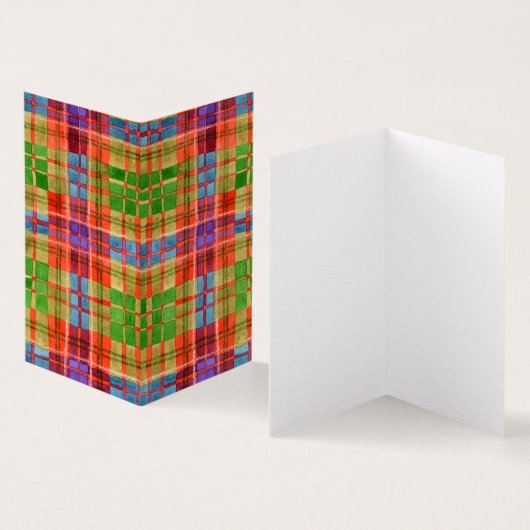 CARTE PLIÉE MAC RAE TARTAN 3.5x2 (Inside and Outside)