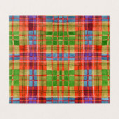 CARTE PLIÉE MAC RAE TARTAN 3.5x2 (Outside Unfolded)