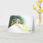 Carte pliée Majestueux Guépard (Fleur jaune)