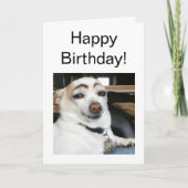 Carte pliée Mème de chien sourcil (Devant)