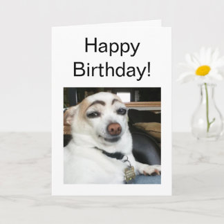 Carte pliée Mème de chien sourcil