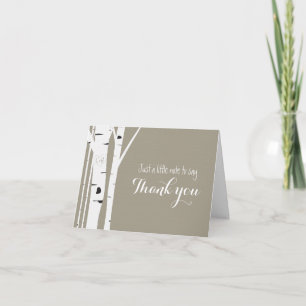 Carte pliée Merci avec cœur sculpté d'un arbre en 