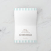 Carte pliée Merci Baby shower de voile (Intérieur)