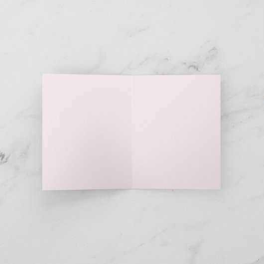 Carte pliée Merci bébé fille douche (Intérieur)