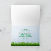 Carte pliée Merci Dinosaure Vert (Intérieur)