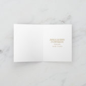 Carte pliée Merci vert or botanique (Intérieur)