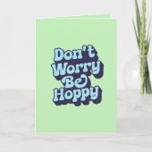 Carte Pliée Mignonne Drôle Pâques Bunny (Devant)