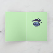 Carte Pliée Mignonne Drôle Pâques Bunny (Intérieur)