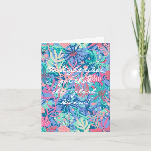 Carte pliée multifonction au graphisme élégant (Devant)