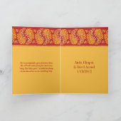 Carte pliée par mariage indien de Merci (Intérieur)