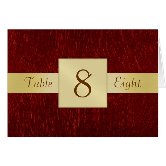 Carte pliée par nombre rouge de Tableau de grenat (Devant Horizontal)