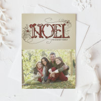 CARTE PLIÉE PAR PHOTO RUSTIQUE DE NOËL DE NOEL DE