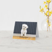 Carte pliée Pensées pour toi (Fleur jaune)