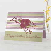 Carte pliée personnalisée pour la fête des mères (Fleur jaune)