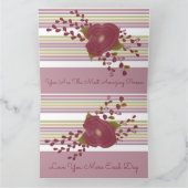 Carte pliée personnalisée pour la fête des mères (Intérieur)