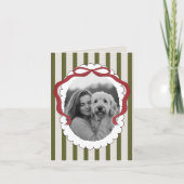 Carte pliée photo de Noël pour animal de compagnie (Devant)