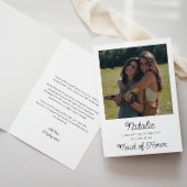 Carte pliée Photo Maid Of Honor Proposition