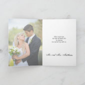 CARTE PLIÉE PHOTO mariage MERCI | SCRIPT BLANC (Intérieur)