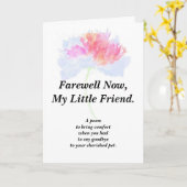 Carte pliée Poème Sympathy Pet (Fleur jaune)