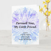 Carte pliée Poème Sympathy Pet (Fleur jaune)