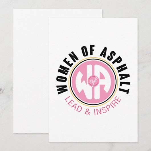 Carte pliée pour femmes d'asphalte (Devant / Derrière)