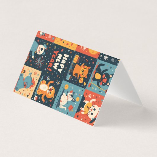 Carte pliée pour le Nouvel An (Front)