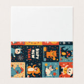 Carte pliée pour le Nouvel An (Outside Unfolded)