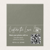 Carte pliée QR code Chic Moderne Capturez l'Amour (Outside Unfolded)