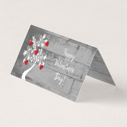 Carte pliée Red Valentine Hearts Tree (Front)