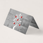 Carte pliée Red Valentine Hearts Tree (Back)