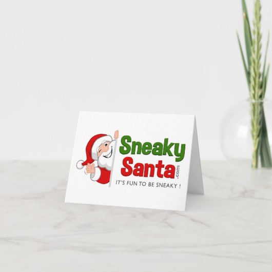 Carte pliée Sneaky Père Noël avec enveloppe (Devant)