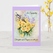 Carte pliée Sympathy (Fleur jaune)