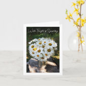 Carte pliée Sympathy (Fleur jaune)