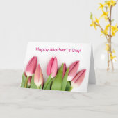 Carte pliée tulipes roses (Fleur jaune)