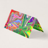 Carte pliée unique en marbre Abstrait (Back)