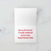 Carte pliée Valentine Fireworks (Intérieur)