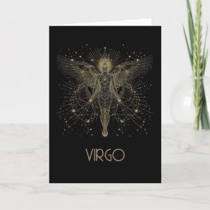 Carte pliée Virgo Zodiac Constellation