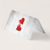 Carte Plier Red Valentine Hearts (Back)