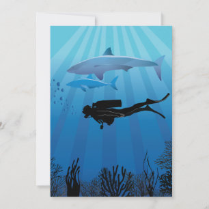 Carte Plongée de requin Plongée plongée