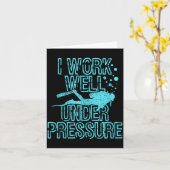 Carte Plongée en scaphandre - Cadeau drôle de plongeur e (Fleur jaune)