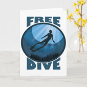 Carte Plongée Libre - L'Océan Appelle Freediver (Fleur jaune)