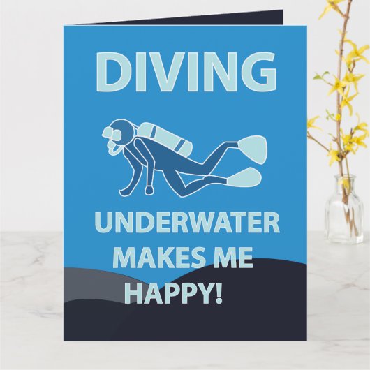 Carte Plongée Plongée en scaphandre autonome Plongeur so (Fleur jaune)