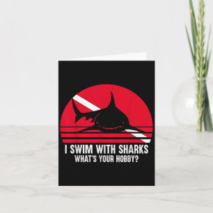 Carte Plongée plongée Gift Shark Océan Plongée Vintage p